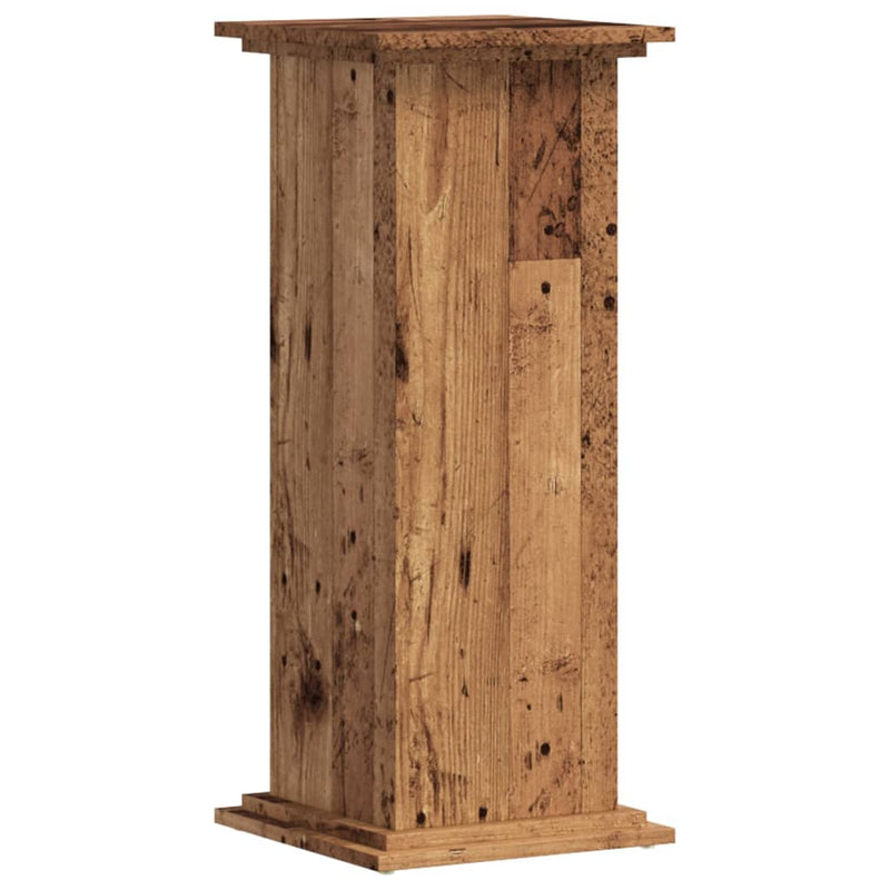 vidaXL antik fa színű szerelt fa növényállvány 33 x 33 x 80 cm
