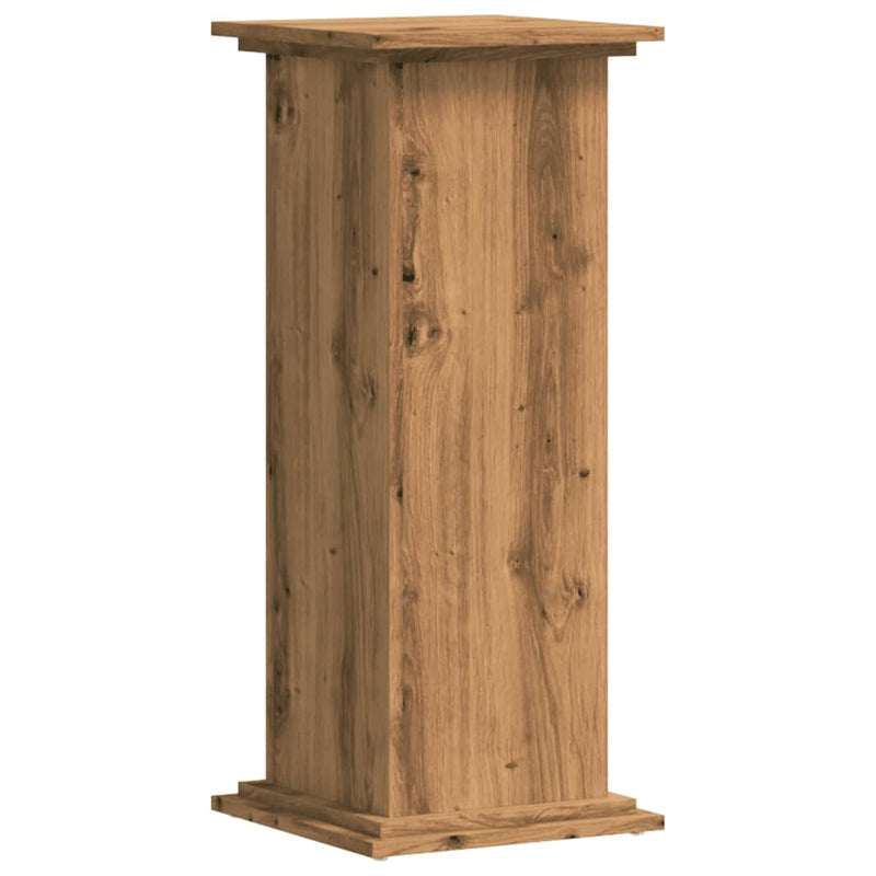vidaXL kézműves tölgy színű szerelt fa növényállvány 33 x 33 x 80 cm