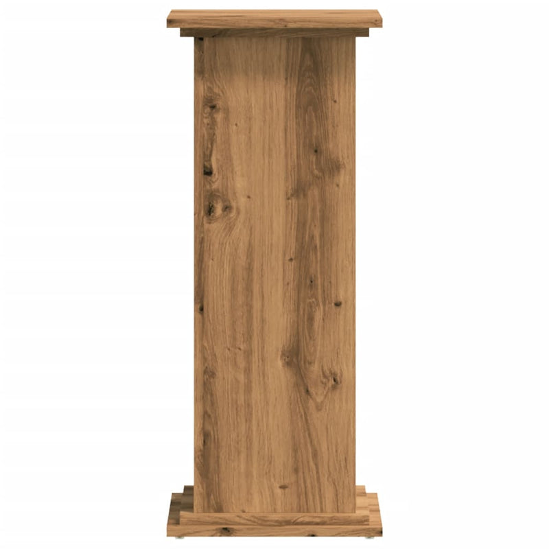 vidaXL kézműves tölgy színű szerelt fa növényállvány 33 x 33 x 80 cm