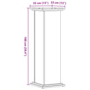 vidaXL betonszürke szerelt fa növényállvány 33 x 33 x 100 cm