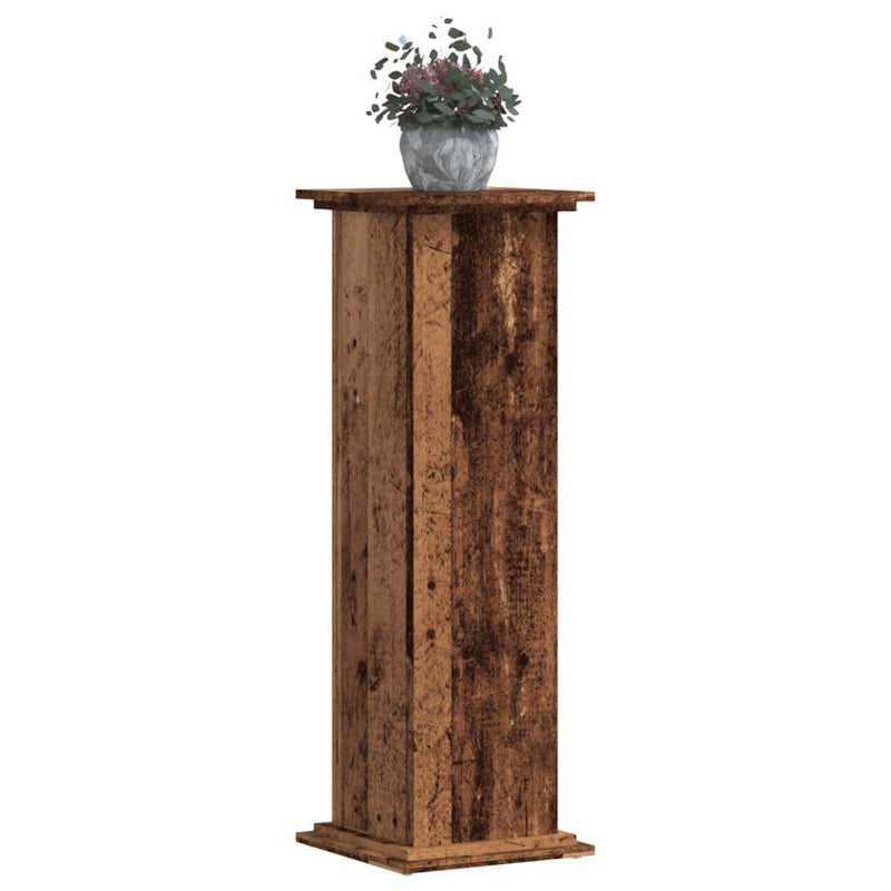 vidaXL antik fa színű szerelt fa növényállvány 33 x 33 x 100 cm