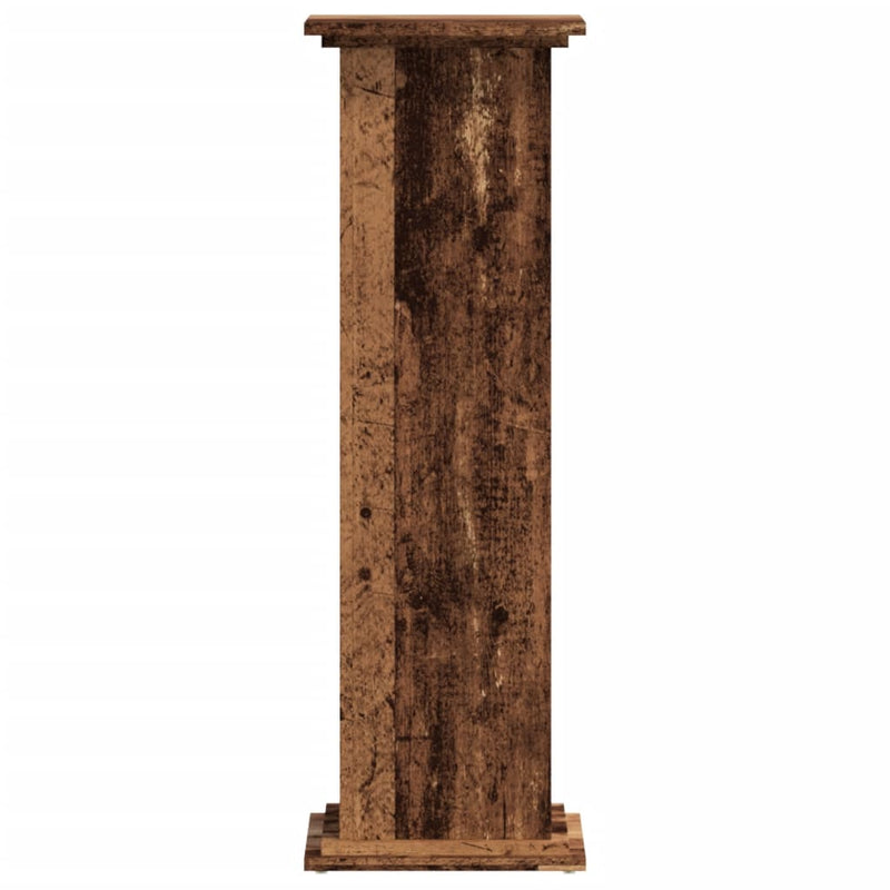 vidaXL antik fa színű szerelt fa növényállvány 33 x 33 x 100 cm