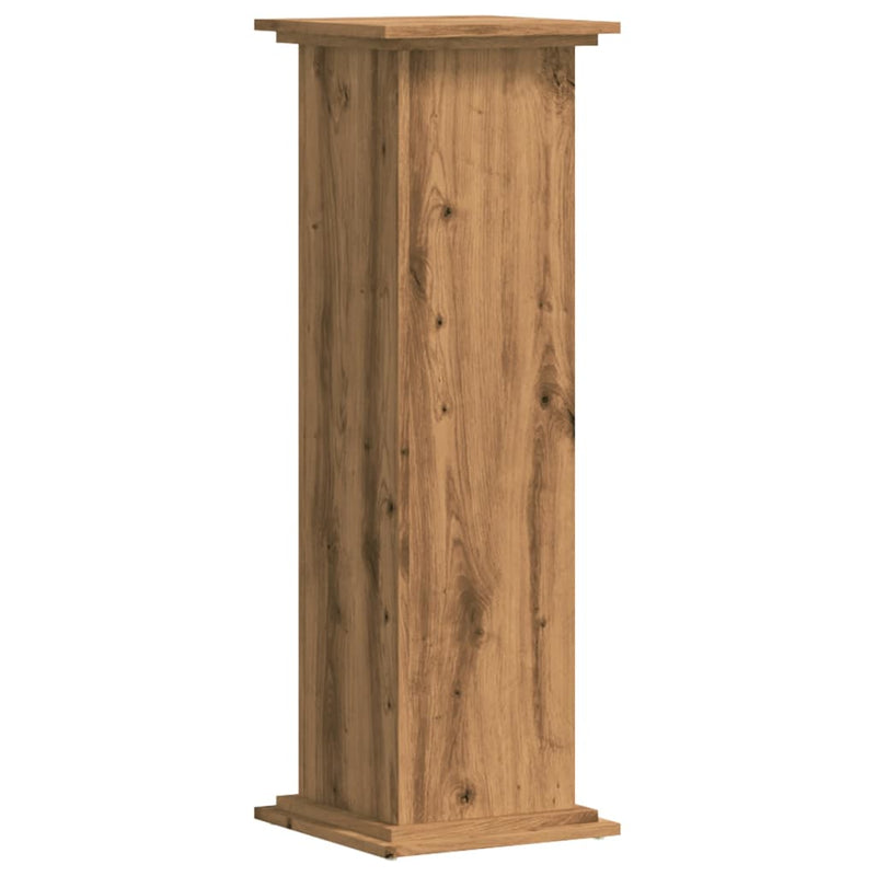 vidaXL kézműves tölgy színű szerelt fa növényállvány 33 x 33 x 100 cm