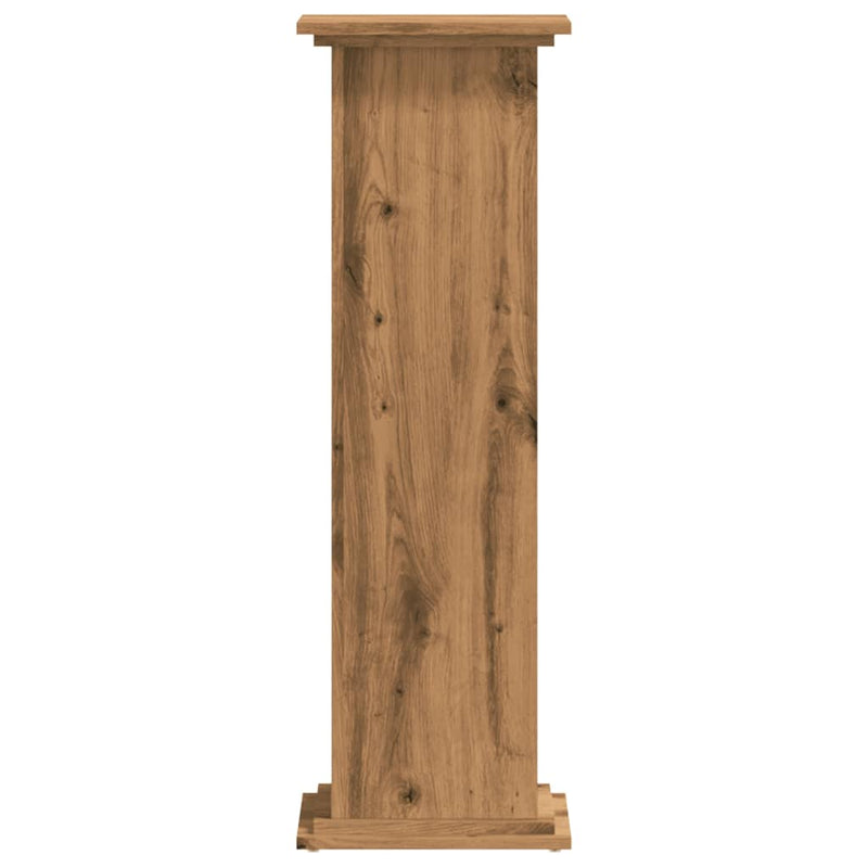 vidaXL kézműves tölgy színű szerelt fa növényállvány 33 x 33 x 100 cm