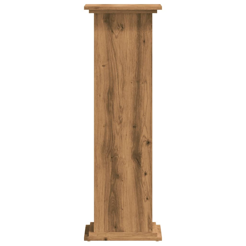 vidaXL kézműves tölgy színű szerelt fa növényállvány 33 x 33 x 100 cm