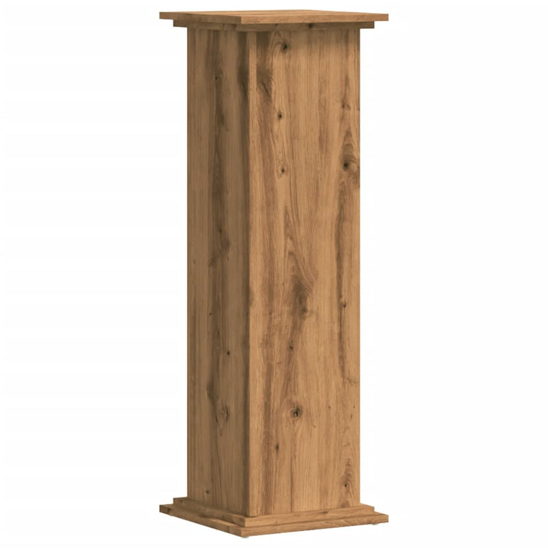 vidaXL kézműves tölgy színű szerelt fa növényállvány 33 x 33 x 100 cm