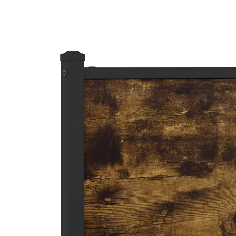 vidaXL füstös tölgy színű fém ágykeret matrac nélkül 120 x 190 cm