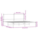 vidaXL füstös tölgy színű fém ágykeret matrac nélkül 183 x 213 cm