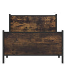 vidaXL füstös tölgy színű fém ágykeret matrac nélkül 107 x 203 cm