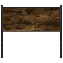 vidaXL füstös tölgy színű szerelt fa és acél fejtámla 100 cm