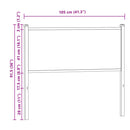 vidaXL füstös tölgy színű szerelt fa és acél fejtámla 100 cm