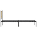 vidaXL sonoma tölgy színű fém ágykeret matrac nélkül 75 x 190 cm