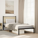 vidaXL sonoma tölgy színű fém ágykeret matrac nélkül 75 x 190 cm