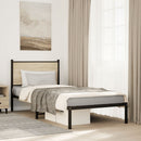 vidaXL sonoma tölgy színű fém ágykeret matrac nélkül 90 x 190 cm