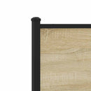 vidaXL sonoma tölgy színű fém ágykeret matrac nélkül 100 x 190 cm