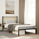 vidaXL sonoma tölgy színű fém ágykeret matrac nélkül 100 x 190 cm
