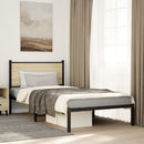 vidaXL sonoma tölgy színű fém ágykeret matrac nélkül 100 x 200 cm