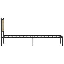 vidaXL sonoma tölgy színű fém ágykeret matrac nélkül 107 x 203 cm