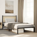 vidaXL sonoma tölgy színű fém ágykeret matrac nélkül 107 x 203 cm