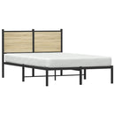 vidaXL sonoma tölgy színű fém ágykeret matrac nélkül 120 x 200 cm