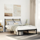 vidaXL sonoma tölgy színű fém ágykeret matrac nélkül 120 x 200 cm