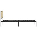 vidaXL sonoma tölgy színű fém ágykeret matrac nélkül 137 x 190 cm