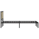 vidaXL sonoma tölgy színű fém ágykeret matrac nélkül 140 x 190 cm