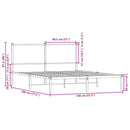 vidaXL sonoma tölgy színű fém ágykeret matrac nélkül 140 x 190 cm