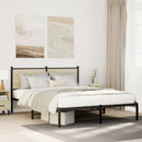 vidaXL sonoma tölgy színű fém ágykeret matrac nélkül 140 x 190 cm