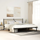 vidaXL sonoma tölgyszínű fém ágykeret matrac nélkül 160 x 200 cm