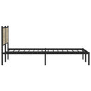 vidaXL sonoma tölgyszínű fém ágykeret matrac nélkül 160 x 200 cm