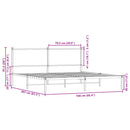 vidaXL sonoma tölgyszínű fém ágykeret matrac nélkül 160 x 200 cm