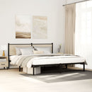vidaXL sonoma tölgy színű fém ágykeret matrac nélkül 183 x 213 cm