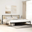 vidaXL sonoma tölgy színű fém ágykeret matrac nélkül 193 x 203 cm