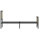 vidaXL sonoma tölgy színű fém ágykeret matrac nélkül 100 x 200 cm