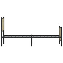 vidaXL sonoma tölgy színű fém ágykeret matrac nélkül 120 x 190 cm