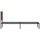 vidaXL barna tölgy színű fém ágykeret matrac nélkül 100 x 190 cm