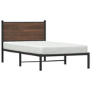 vidaXL barna tölgy színű fém ágykeret matrac nélkül 100 x 200 cm
