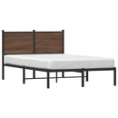 vidaXL barna tölgy színű fém ágykeret matrac nélkül 120 x 190 cm