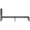 vidaXL barna tölgy színű fém ágykeret matrac nélkül 120 x 190 cm