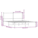 vidaXL barna tölgy színű fém ágykeret matrac nélkül 150 x 200 cm
