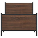 vidaXL barna tölgy színű fém ágykeret matrac nélkül 90 x 190 cm