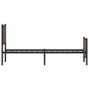 vidaXL barna tölgy színű fém ágykeret matrac nélkül 100 x 190 cm