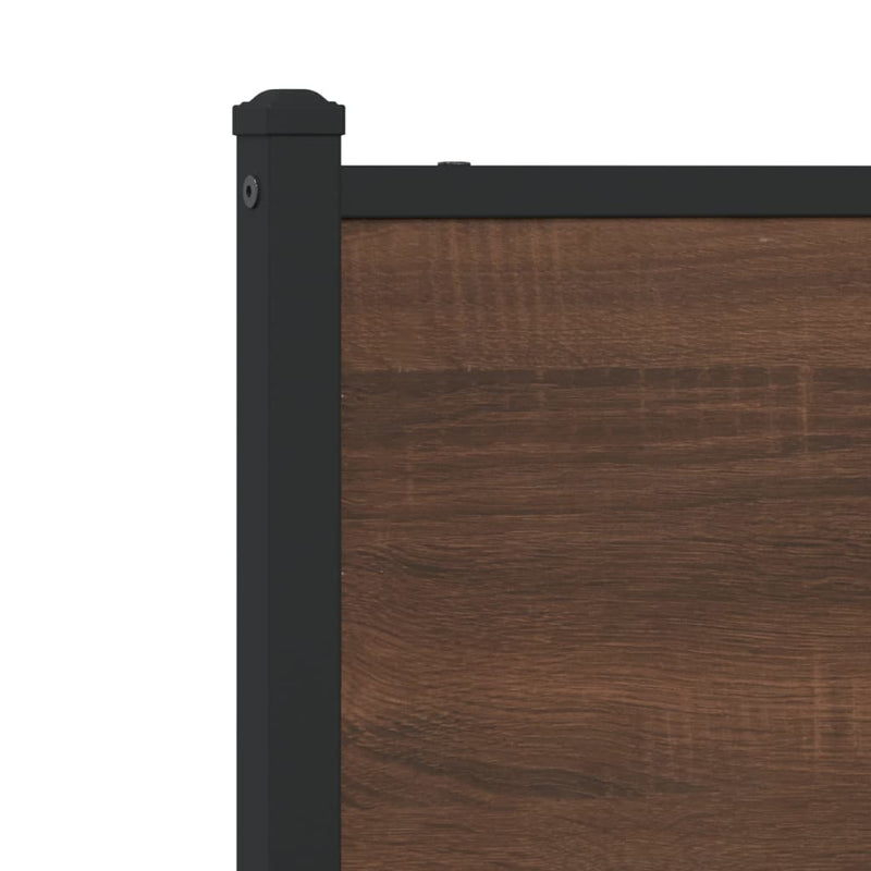 vidaXL barna tölgy színű szerelt fa és acél fejtámla 80 cm