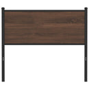 vidaXL barna tölgy színű szerelt fa és acél fejtámla 100 cm