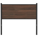 vidaXL barna tölgy színű szerelt fa és acél fejtámla 107 cm