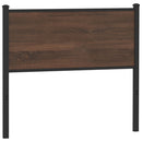 vidaXL barna tölgy színű szerelt fa és acél fejtámla 107 cm