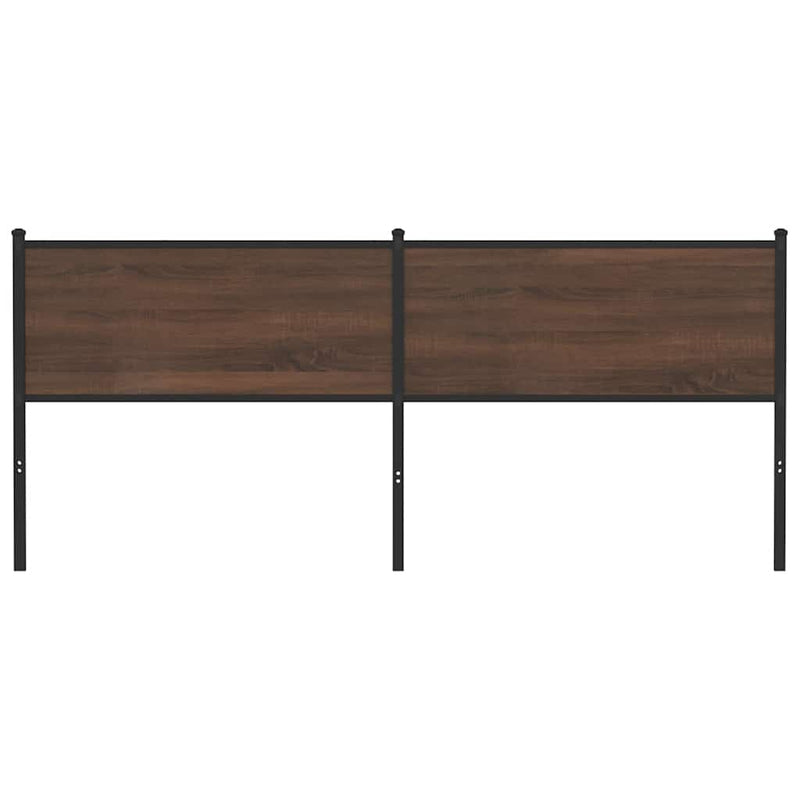vidaXL barna tölgy színű szerelt fa és acél fejtámla 190 cm