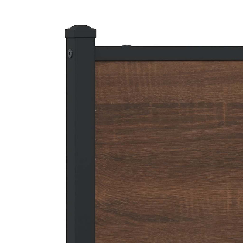 vidaXL barna tölgy színű szerelt fa és acél fejtámla 190 cm