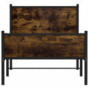 vidaXL füstös tölgy színű fém ágykeret matrac nélkül 75 x 190 cm